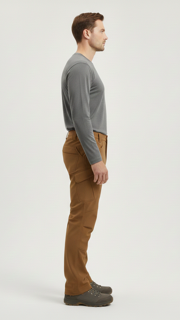 Pantalon cargo homme doublé polaire déperlant