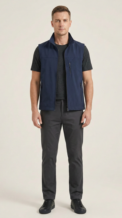 Gilet outdoor homme léger zippé