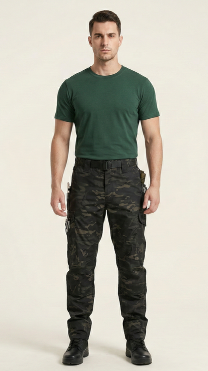 Pantalon cargo de travail homme déperlant