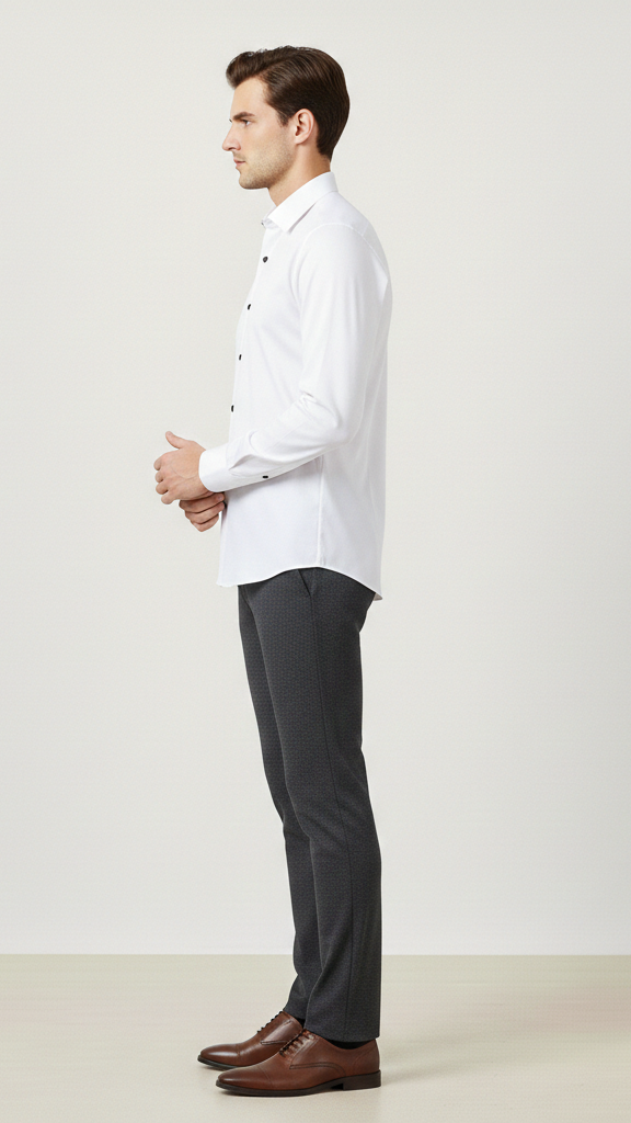 Chemise entreprise homme sans repassage stretch