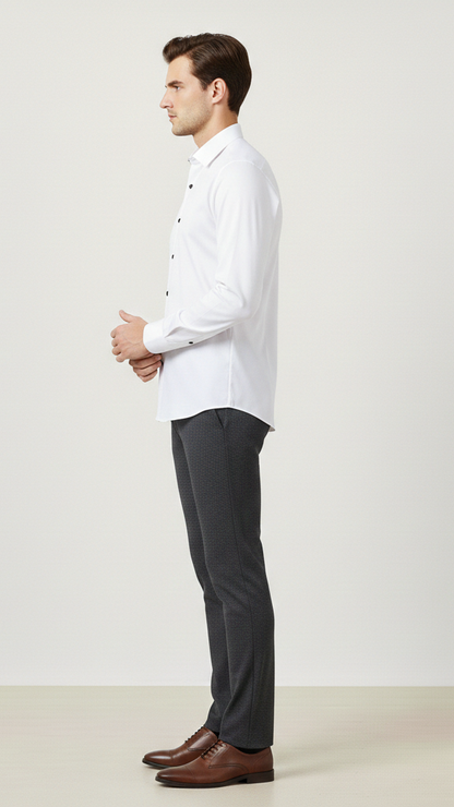 Chemise entreprise homme sans repassage stretch