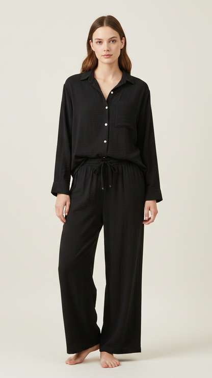 Ensemble 2 pièces femme effet lin