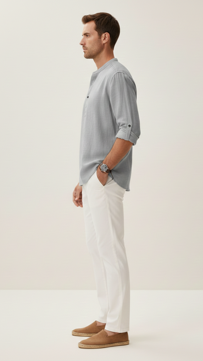 T-shirt en lin homme coupe ample