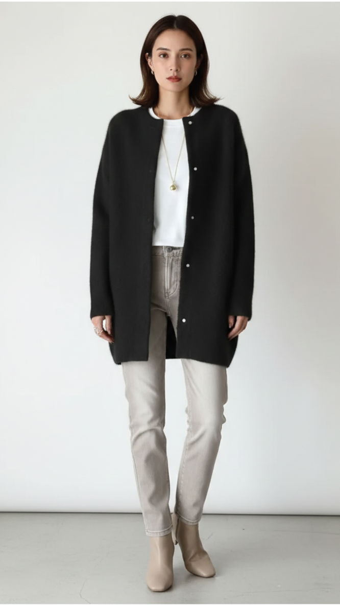 Cardigan femme long avec poches