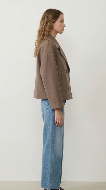 Veste courte femme croisée | style trench