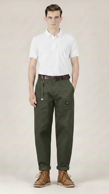 Pantalon cargo homme délavé vintage