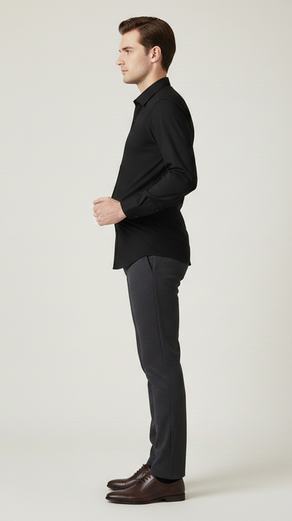 Chemise entreprise homme sans repassage stretch
