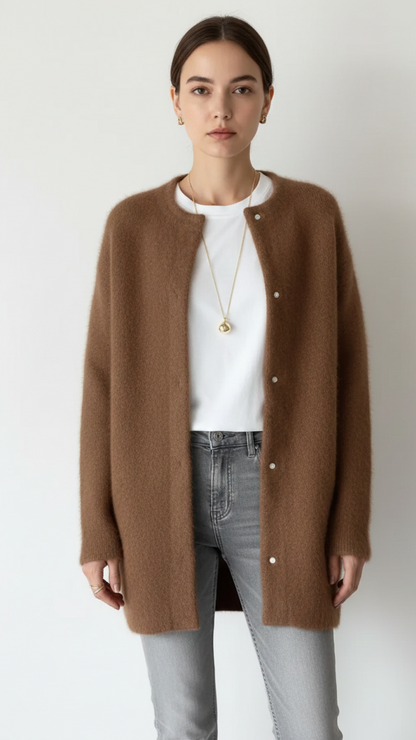 Cardigan femme long avec poches