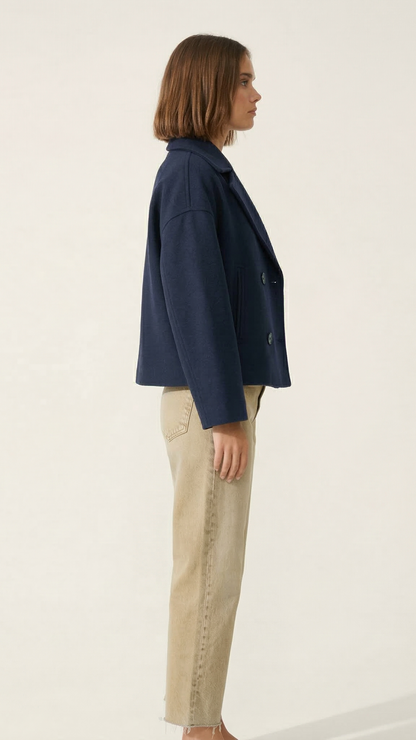 Veste courte femme croisée | style trench