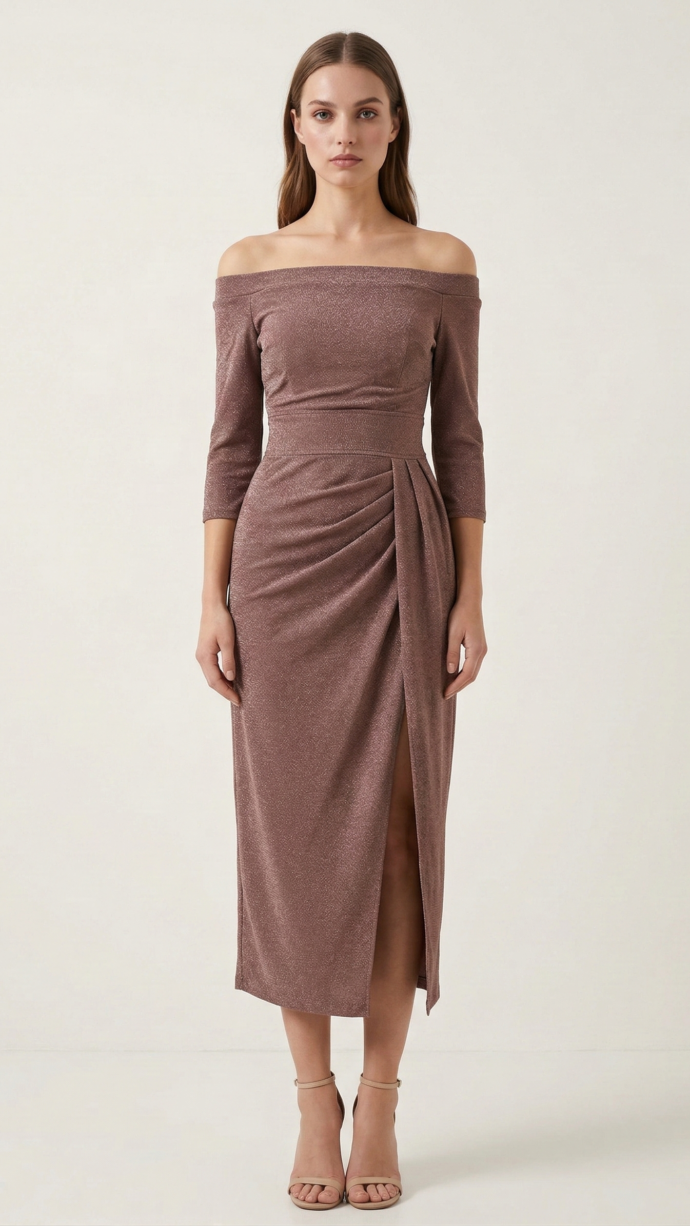 Robe de soirée pailletée femme