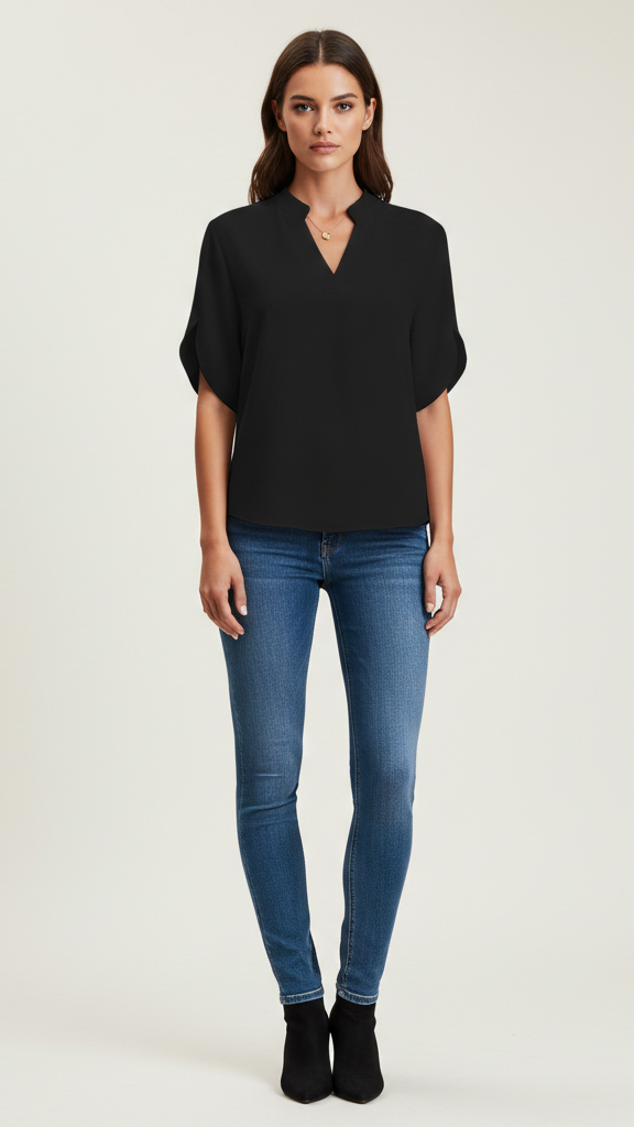 Blouse femme légère coupe droite