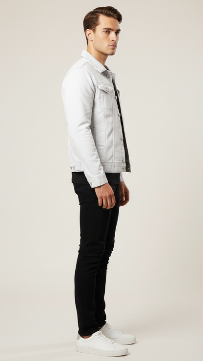 Veste homme boutonnée coupe trucker