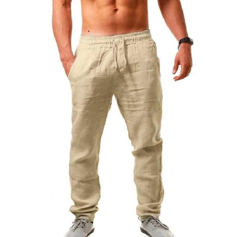 Pantalon lin homme élégant