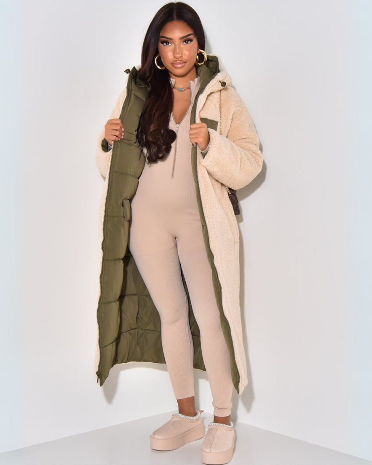 Manteau d'Hiver Femme Réversible | Design Double Face