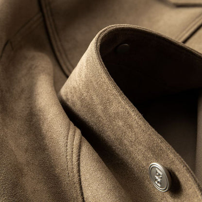 Veste homme boutonnée style suède