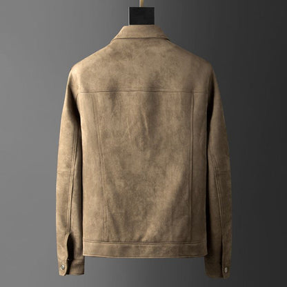 Veste homme boutonnée style suède