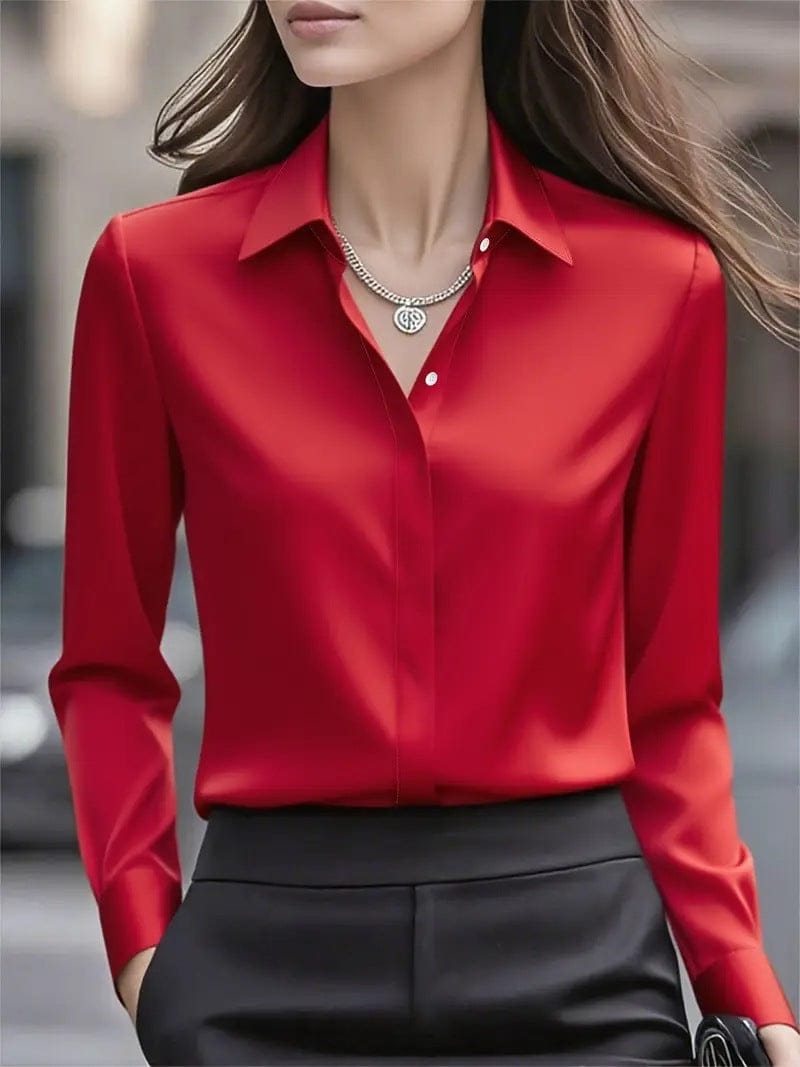 Blouse Femme Intemporelle à Col Chemise | Boutonnée