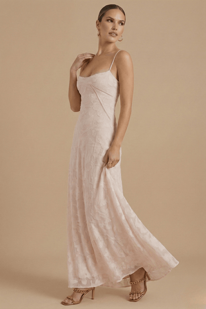 Robe Longue Femme Fleurie à Fines Bretelles | Buste Ajusté