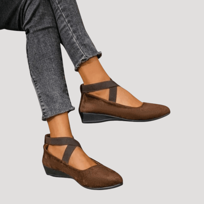Chaussures Mary Jane Femme Compensées | Brides Croisées