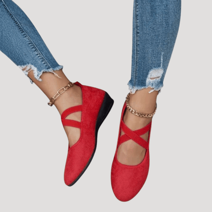 Chaussures Mary Jane Femme Compensées | Brides Croisées