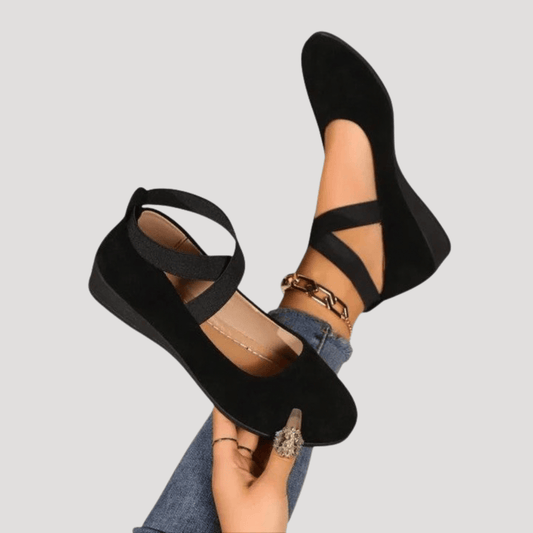 Chaussures Mary Jane Femme Compensées | Brides Croisées