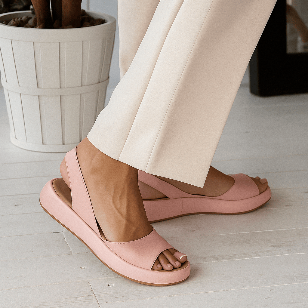 Sandales Slingback Femme à Bout Ouvert | Antidérapantes