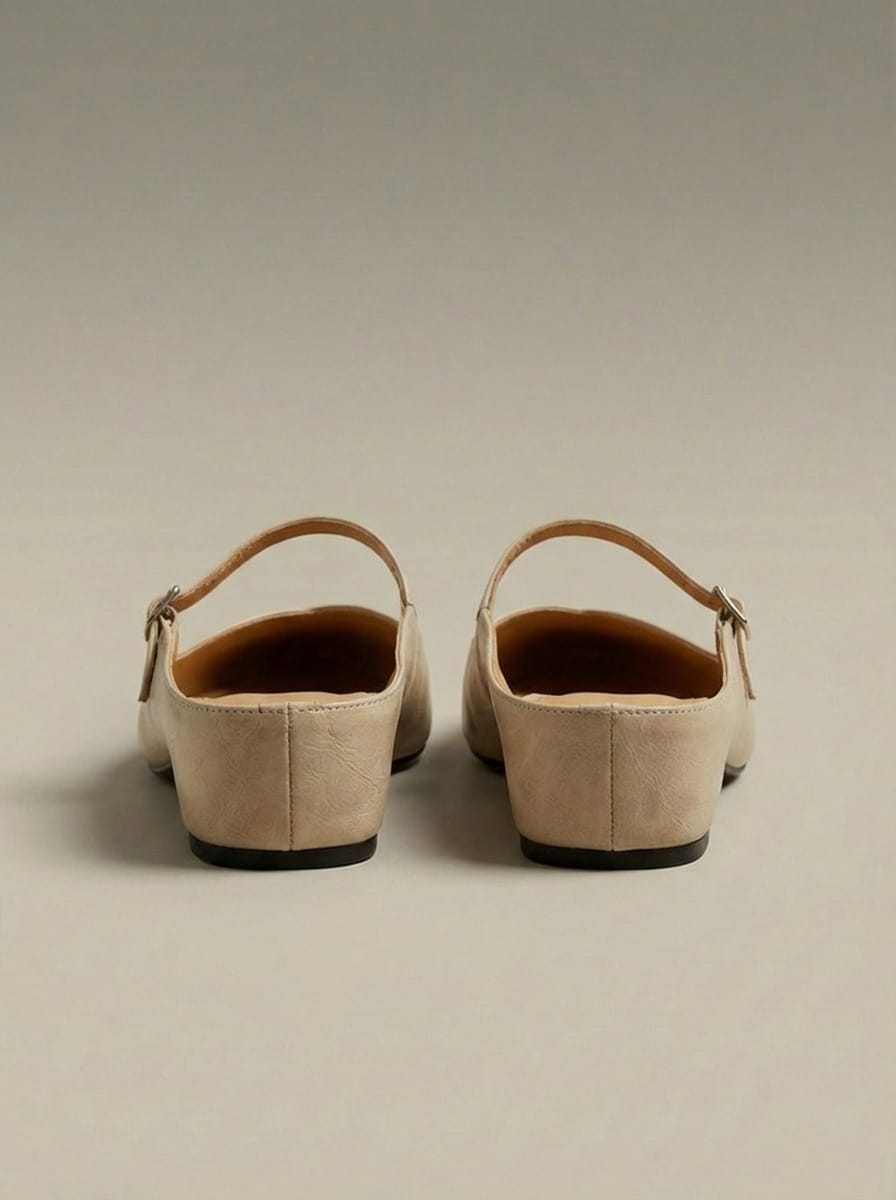 Mules Plates Femme à Bout Pointu | Bride à Boucle
