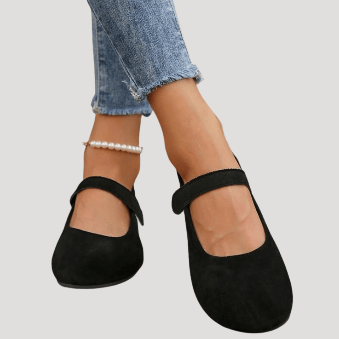 Ballerines Mary Jane Femme à Bout Rond | Bride Réglable
