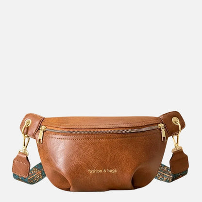Sac banane cuir tendance large sangle