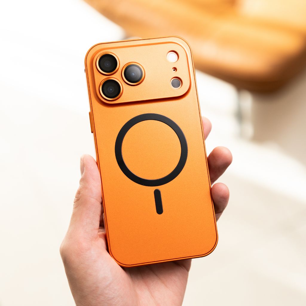 Coque iPhone MagSafe métal premium