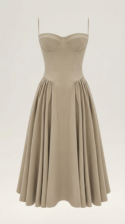 Robe midi corset femme imprimé fleuri