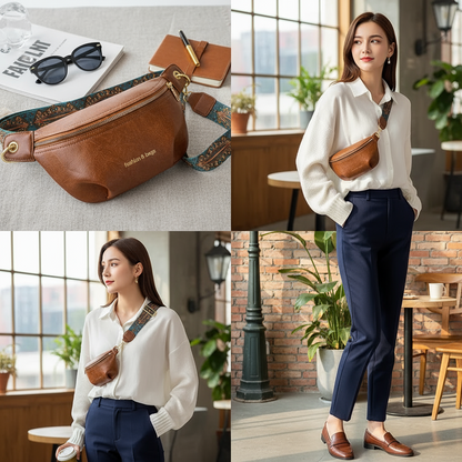 Sac banane cuir tendance large sangle