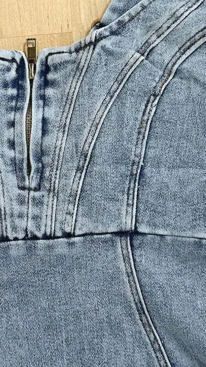 Robe en jean femme bretelles réglables