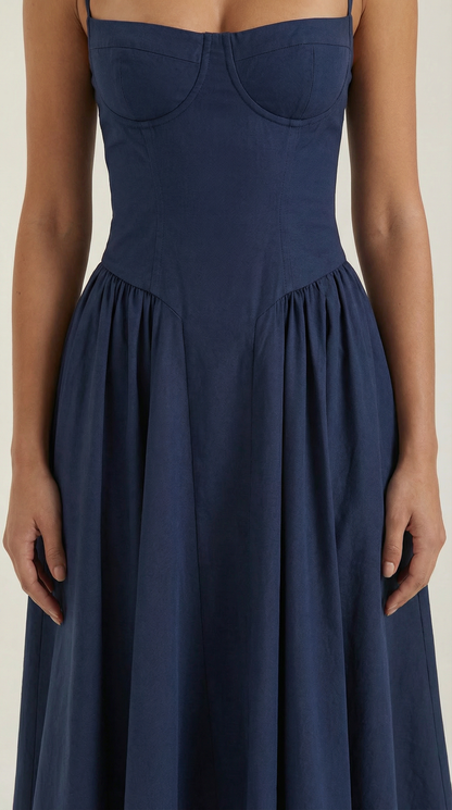 Robe midi corset femme imprimé fleuri