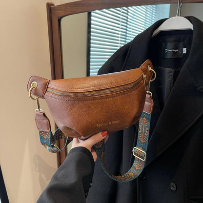 Sac banane cuir tendance large sangle