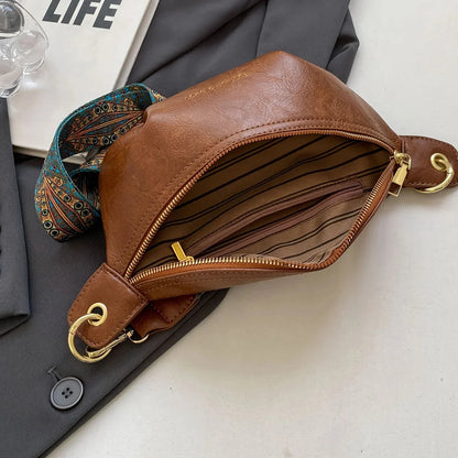 Sac banane cuir tendance large sangle
