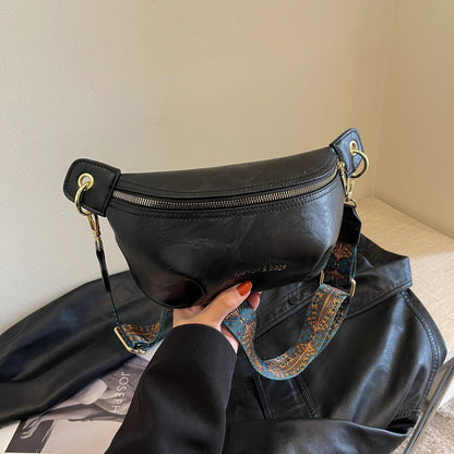 Sac banane cuir tendance large sangle