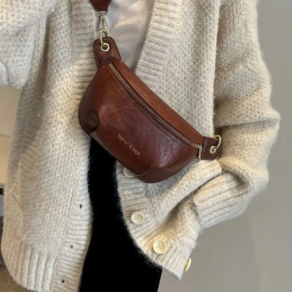 Sac banane cuir tendance large sangle