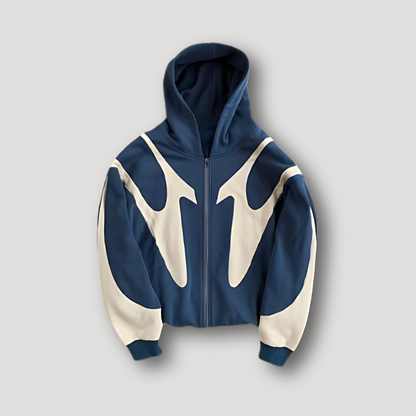 Sweat à capuche zippé homme coupe droite