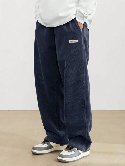 Pantalon velours côtelé homme coupe droite ample