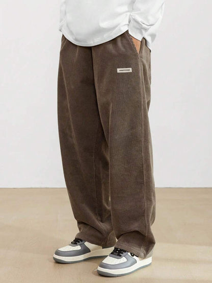 Pantalon velours côtelé homme coupe droite ample