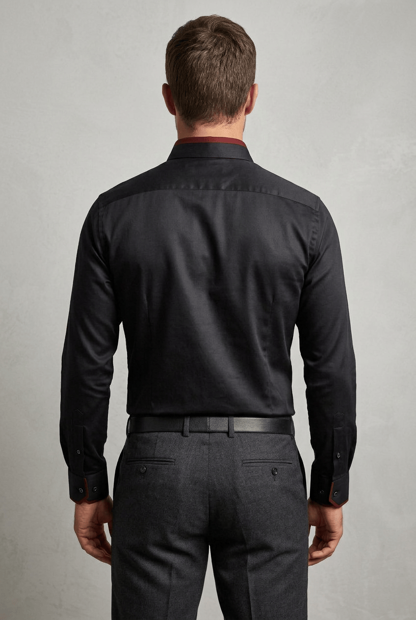 Chemise Homme Habillée à Col Contrasté | Coupe Slim