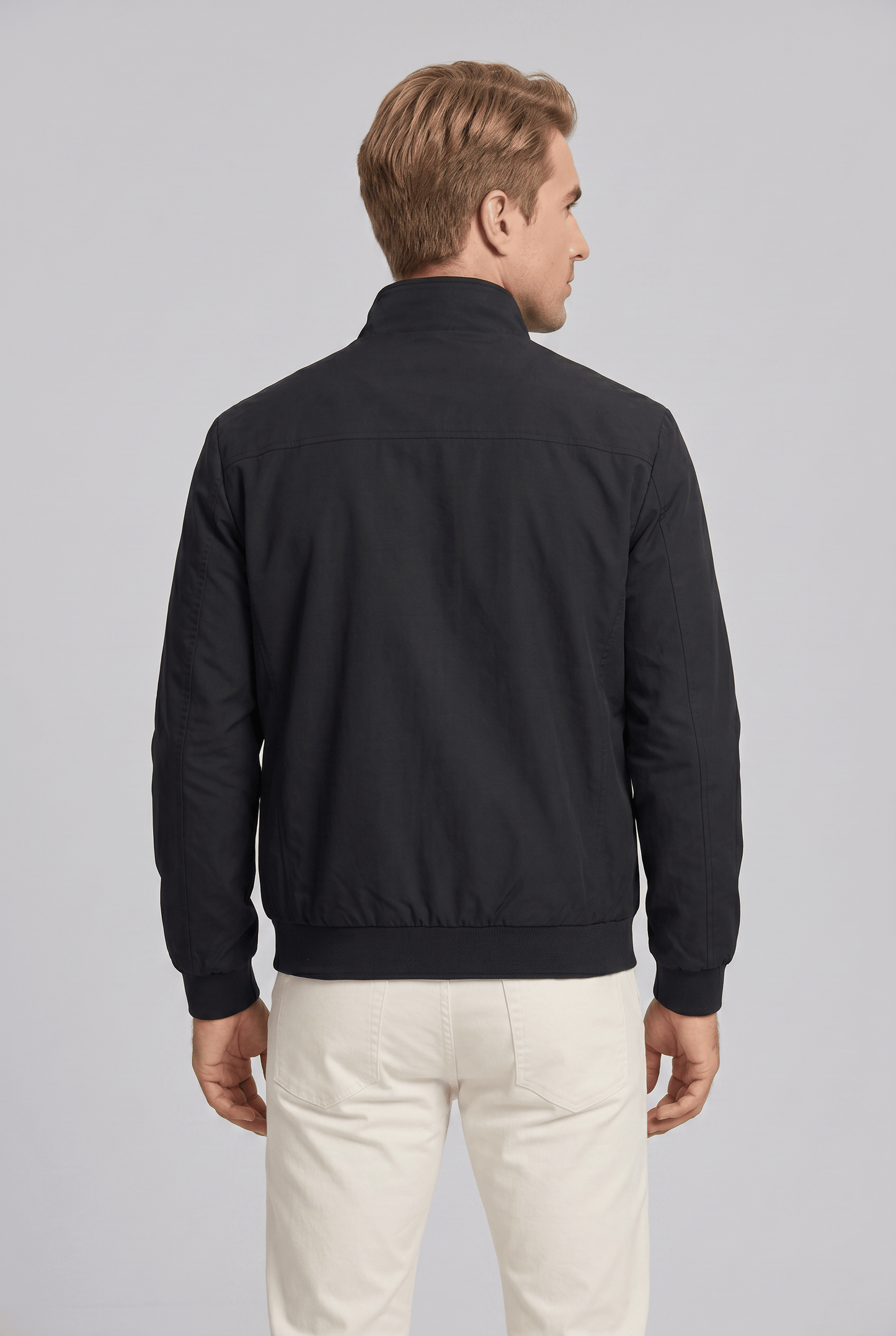 Veste Homme Zippée à Col Montant | Poignets Côtelés