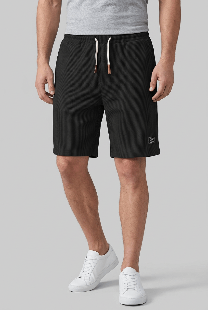 Short Homme Texturé Gaufré | Taille Élastique à Cordon