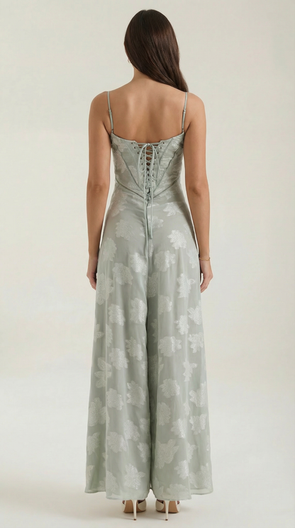Robe maxi dentelle femme col cœur
