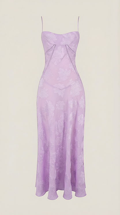 Robe maxi dentelle femme col cœur