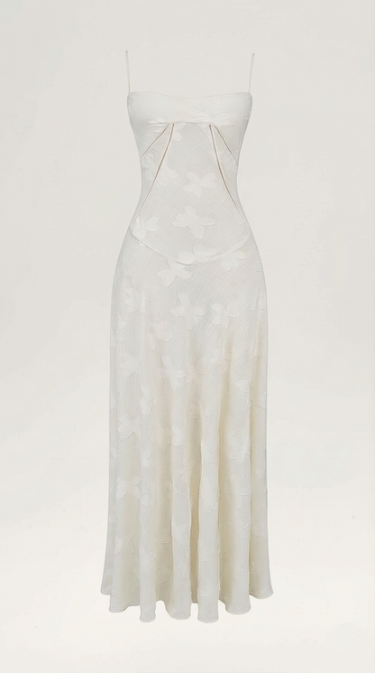 Robe maxi dentelle femme col cœur