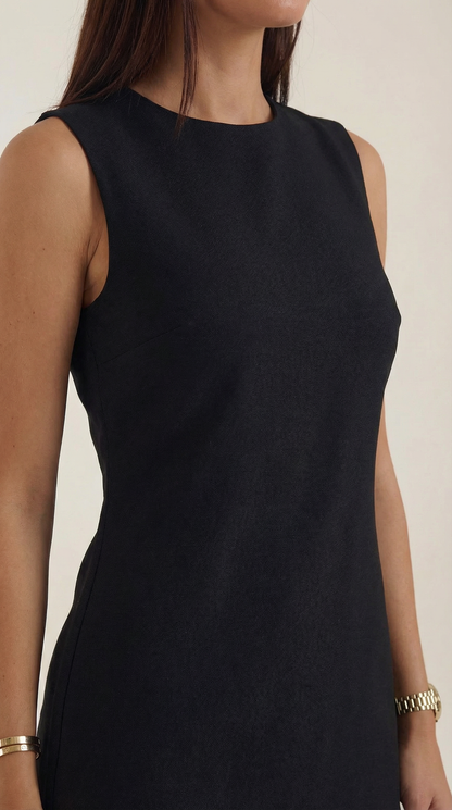 Robe mini trapèze femme sans manches
