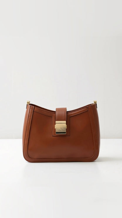 Sac à bandoulière femme structuré fermoir
