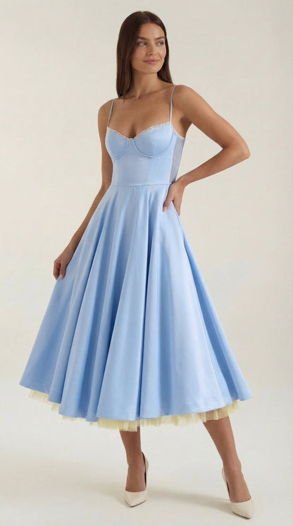 Robe midi tulle femme élégante